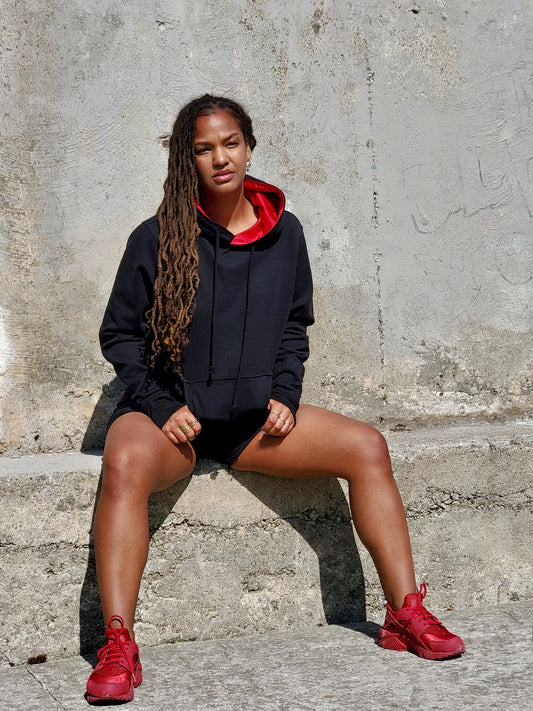 Unisex Pullover Kangaroo Hoodie RED