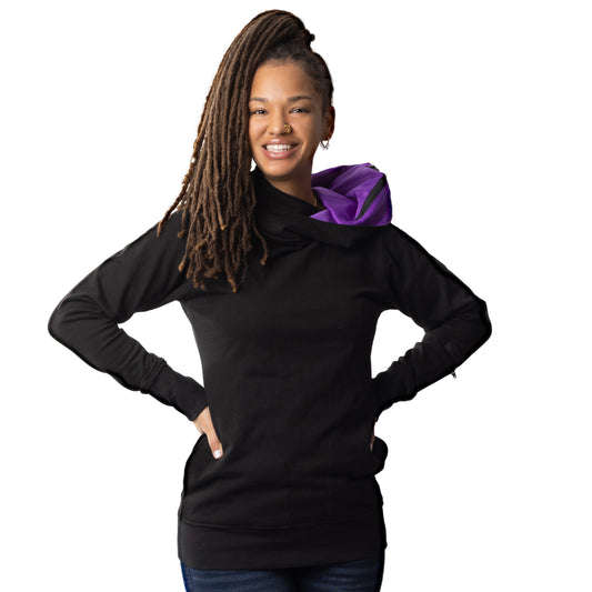 Ladies Fitted Hoodie PURPLE