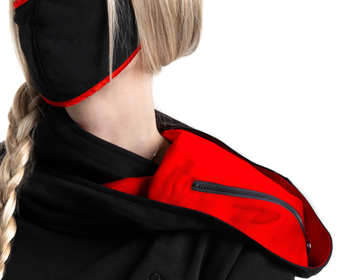 Ladies Fitted Hoodie RED